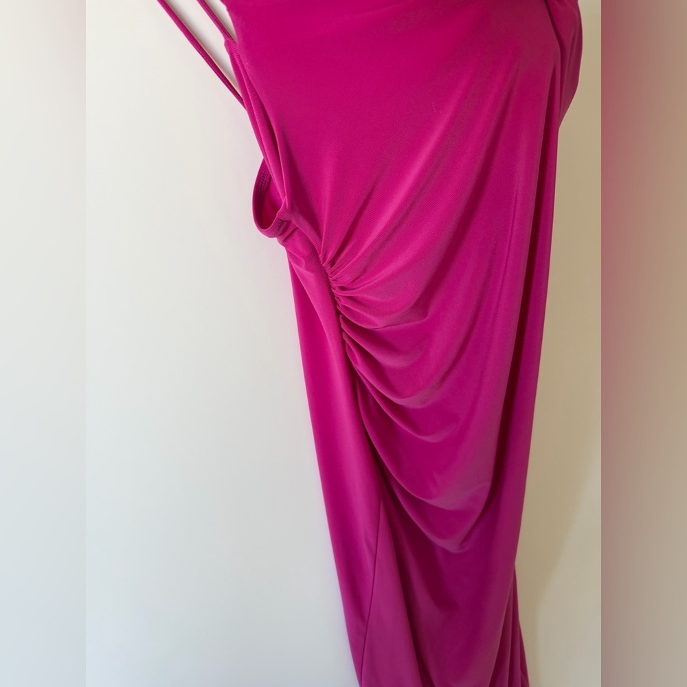 Zara Fuchsia Bodycon Midi Dress - Picture 6 of 9